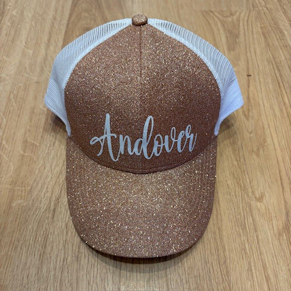 NEW! Andover Pink Sparkle Trucker Hat