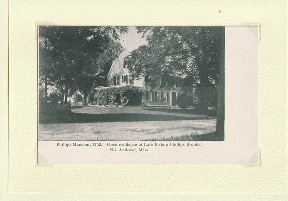 Phillips Mansion, No. Andover, Mass. Postcard Note Card