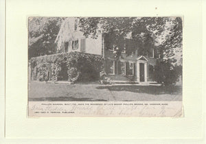 Phillips Mansion, No. Andover, Mass. Postcard Note Card